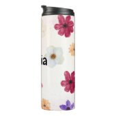 Personalized Soft Watercolor Floral Thermosbeker (Geroteerd rechts)