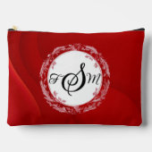 Personalized Solid Red Cosmetic Bag Etui (Voorkant)