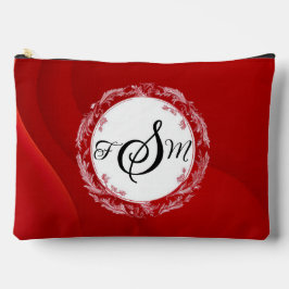 Personalized Solid Red Cosmetic Bag Etui