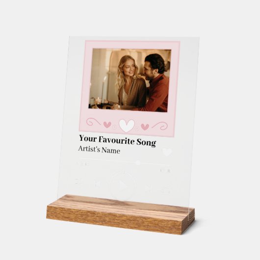 Personalized Song Code Romantic LED Night Light Acryl Bord (Hoek)