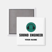Personalized Sound Engineer Audio Engineering Magneet (Voorkant / Achterkant)