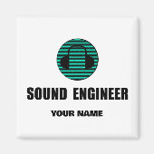 Personalized Sound Engineer Audio Engineering Magneet (Voorkant)