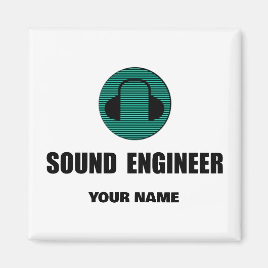 Personalized Sound Engineer Audio Engineering Magneet (Voorkant)