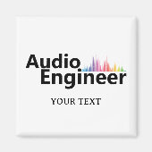 Personalized Sound Engineer Audio Engineering Magneet (Voorkant)