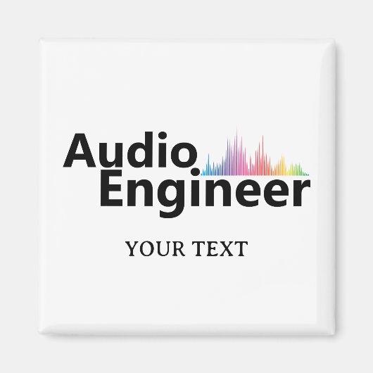 Personalized Sound Engineer Audio Engineering Magneet (Voorkant)