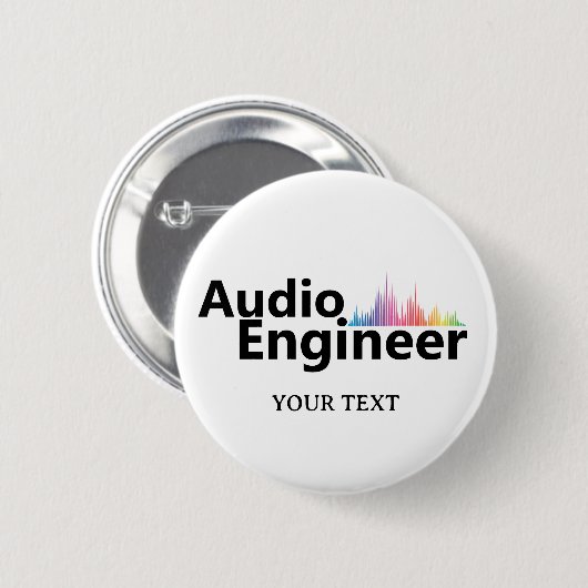 Personalized Sound Engineer Audio Engineering Ronde Button 5,7 Cm (Voorkant /achterkant)