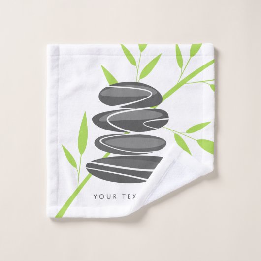 Personalized spa & wellness wash cloth design (Gant de toilette)