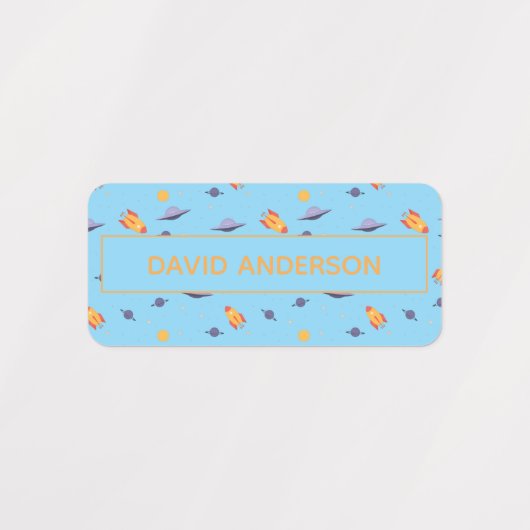 Personalized Space Name Labels neutral Set (Design 2)