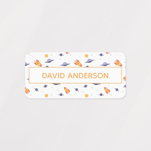 Personalized Space Name Labels neutral Set (Design 1)