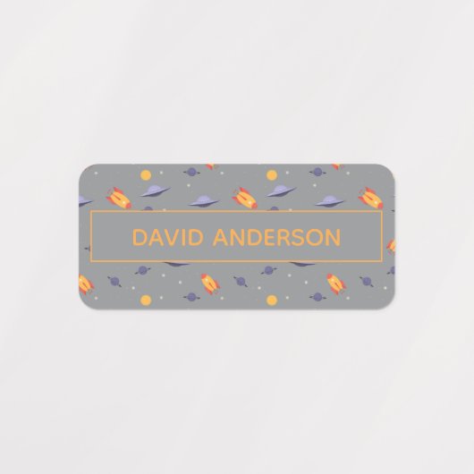 Personalized Space Name Labels neutral Set (Design 2)