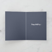 Personalized Space Theme Birthday Card Kaart (Binnen)