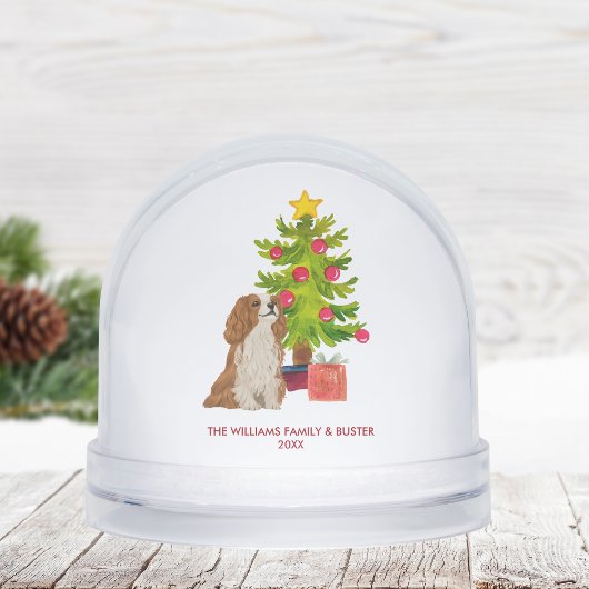 Personalized Spaniel Dog Christmas Sneeuwbol