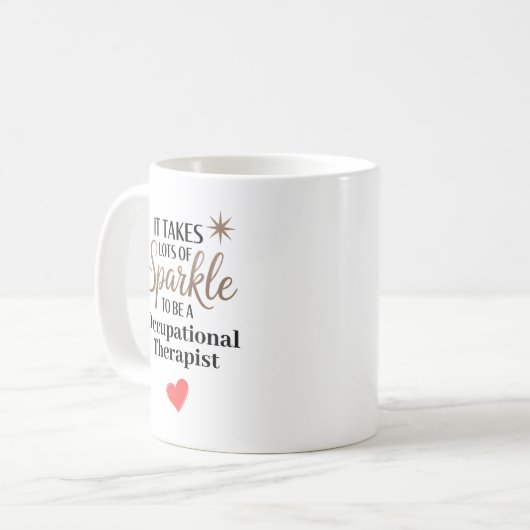 Personalized Sparkle Occupational Therapist Koffiemok (Voorkant links)
