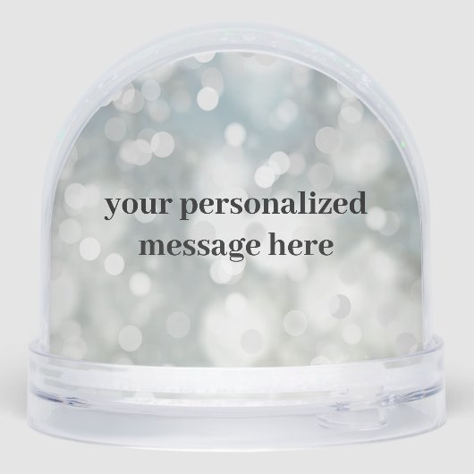 Personalized Sparkle Photo Snow Globe Sneeuwbol (Achterkant)