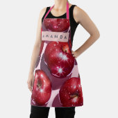 Personalized Sparkling Red Apple Pink Background Schort (Insitu)