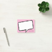 Personalized speech bubble pink Post-it® notes (Kantoor)