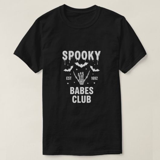Personalized Spooky Halloween Group College Party T-shirt (Design voorkant)