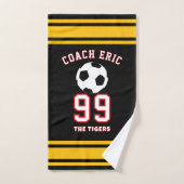 Personalized Sports soccer coach Football Player (Serviette à main)