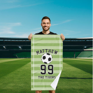 Personalized Sports soccer Football Player Handdoek