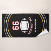 Personalized Sports Towel | Custom Football Player (Serviette de bain)