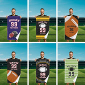 Personalized Sports Towel | Custom Football Player