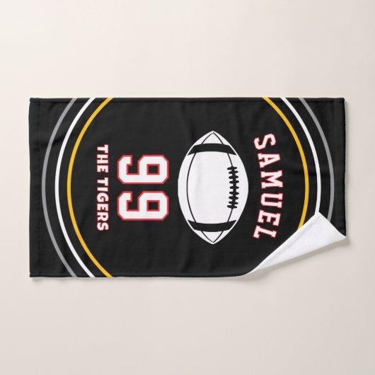 Personalized Sports Towel | Custom Football Player (Serviette à main)