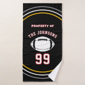 Personalized Sports Towel | Custom Football Player Badhanddoek (Badhanddoek)