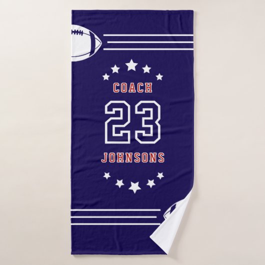 Personalized Sports Towel Players and Coach (Serviette de bain)