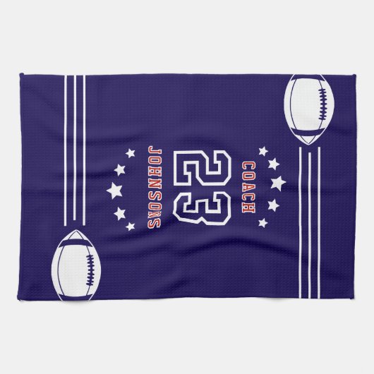 Personalized Sports Towel Players and Coach Theedoek (Horizontaal)