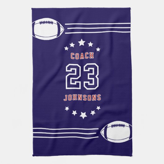 Personalized Sports Towel Players and Coach Theedoek (Verticaal)