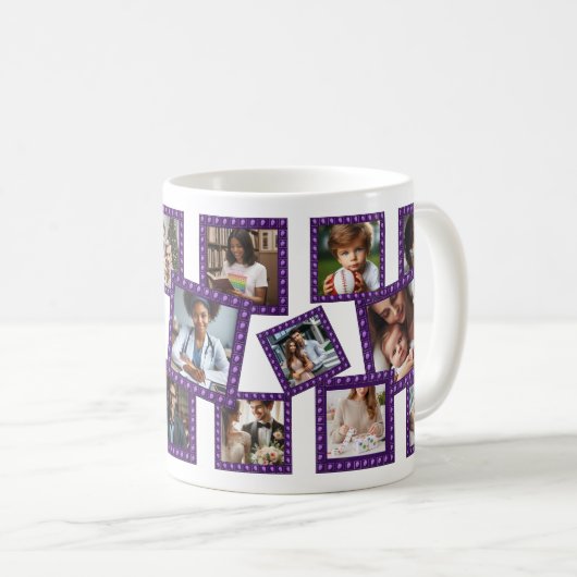 Personalized Spring Blossom Framed 17 Photos Mug (Devant droit)