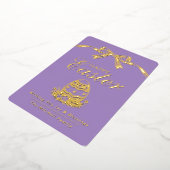 Personalized Spring Easter Egg Gold Bow Folie Feestdagenkaart (Gedraaid)