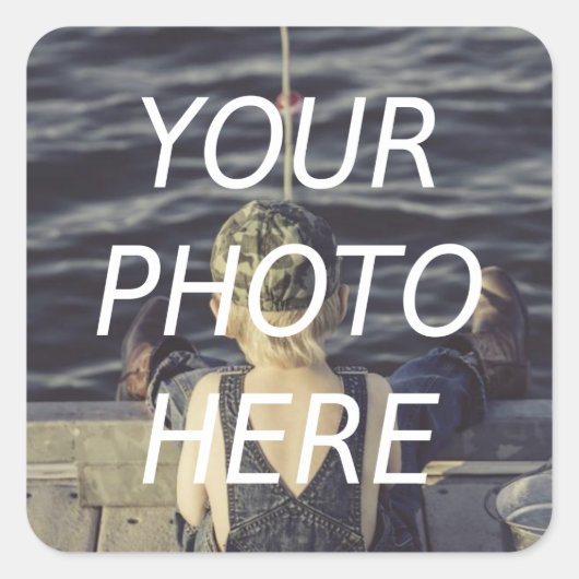 Personalized Square Photo Sticker Sheet (Voorkant)