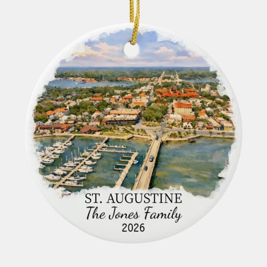 Personalized St. Augustine Ornament Custom Florida (Voorkant)