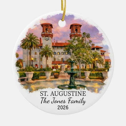 Personalized St. Augustine Ornament Custom Florida (Voorkant)