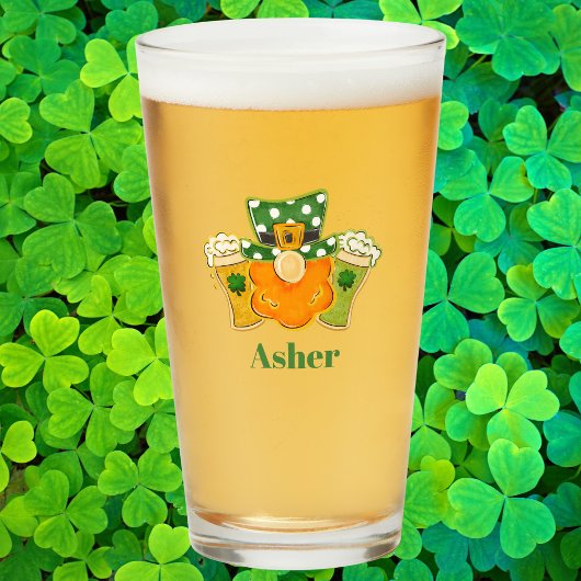 Personalized St. Patrick’s Day Leprechaun Glas