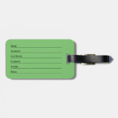 Personalized St. Patrick’s Day Shamrock on Black Bagagelabel (Achterkant horizontaal)