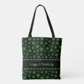 Personalized St. Patrick’s Day Shamrock on Black Draagtas (Achterkant)