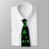 Personalized St. Patrick’s Day Shamrock on Black Stropdas (Gebonden)