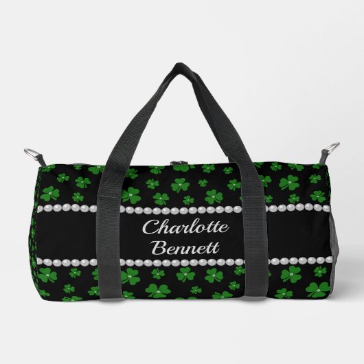 Personalized St. Patrick’s Day Shamrock with Pearl Plunjezak (Voorkant)