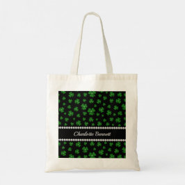 Personalized St. Patrick’s Day Shamrock with Pearl Tote Bag