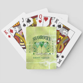 Personalized St. Patrick's Day Cruise, Bride Squad Pokerkaarten