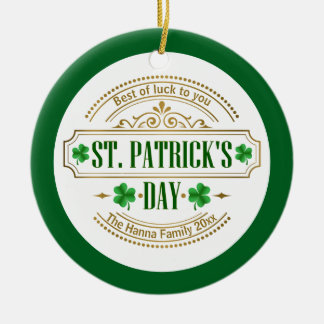 Personalized St. Patrick's Day I Luck of the Irish Keramisch Ornament