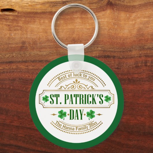 Personalized St. Patrick's Day I Luck of the Irish Sleutelhanger (Achterkant)