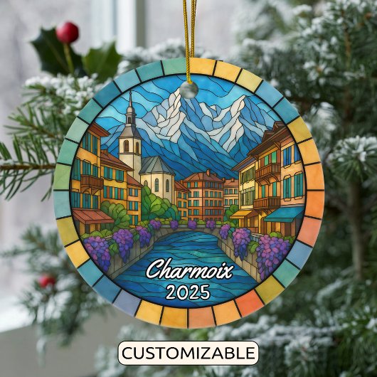 Personalized Stained Glass Charmoix Ornament