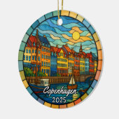 Personalized Stained Glass Copenhagen Ornament (Links)