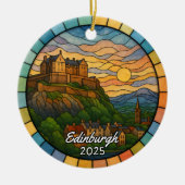 Personalized Stained Glass Edinburgh, Scotland Keramisch Ornament (Voorkant)