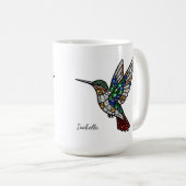 Personalized Stained Glass Hummingbird Mug Koffiemok (Voorkant rechts)