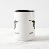 Personalized Stained Glass Hummingbird Mug Mok (Midden)