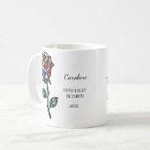 Personalized Stained Glass Rose Retirement Mug  (Devant gauche)